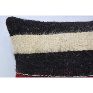 Coussin décoratif de luxe en laine multicolore Kilim 18x18 pouces Motif vintage tissé Feuilles 12x12 Coussin patchwork inversé - Product Image 2