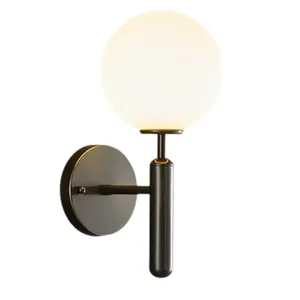 GemorraGlobe Luxury Modern LED <b>Wall</b> <b>Light</b> E26 Base Aluminum Body Warm White 3000K for Bedroom and Living Room - Product Image 3