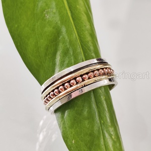 Nouvelle arrivée Spinner Band bohème anneau 925 en argent Sterling femmes pouce anneau Yoga bijoux faits à la main noël hommes Spinner anneau - Product Image 2