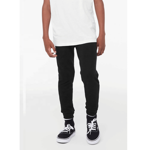 Bella Canvas Noir JEUNESSE POLAIRE JOGGER PANTALON Joggers unisexes une polaire la plus douce Vente en gros Enfants JOGGER PANTALONS - Product Image 1