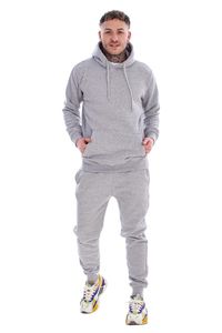 Ensemble de survêtement tendance pour homme, sweat à capuche thermique uni à manches longues, tricot gaufré, vert olive - Product Image 4