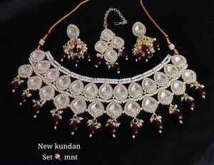 Indian Traditional and Fashionable Gold Plated and Long Mala With Earring and Maagtika Combo Necklace Set for Women - Product Image 3