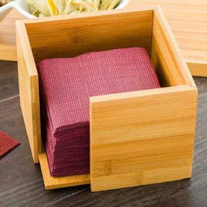 Porte-serviettes en bois naturel avec logo personnalisé, boîte à mouchoirs, boîte à essuyer les mains personnalisée, pour hôtel, cuisine, salon, etc. au meilleur prix - Product Image 1