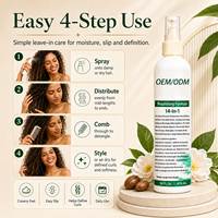 Spray multi-bénéfices Miracle Worker, après-shampoing sans rinçage et protecteur thermique pour cheveux secs, abîmés et bouclés, 474 ml