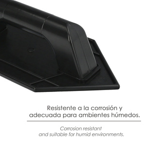 Spatola in plastica con manico e punta rotondi, 26 x 14 cm. Nero con fossette - Product Image 3