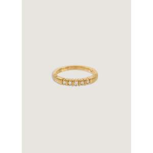 Anillo Solis de Cinco Diamantes con Diseño Acanalado - Product Image 1