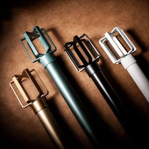 Remates de barra de cortina de metal con forma antigua con líneas limpias para complementar la estética moderna de diseño de cortina mínima - Product Image 1
