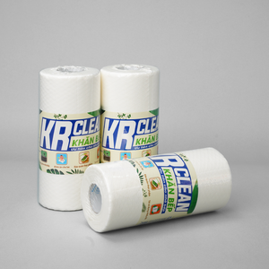 Serviettes de nettoyage réutilisables Krclean 50 feuilles blanches, lavables, non tissées, matériau respectueux de l'environnement - Product Image 2