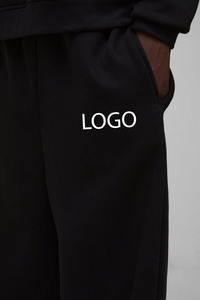 Logo personnalisé 450GSM 100% coton Joggers Pantalon de survêtement à jambes larges Broderie Jogging confortable pour Puff Print Solid Blank Luxury Man - Product Image 3
