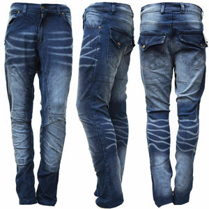 Pantalones vaqueros personalizados para motociclista para hombre, ropa deportiva a prueba de viento con forro de protección de aramida, pantalones vaqueros de moda - Product Image 2