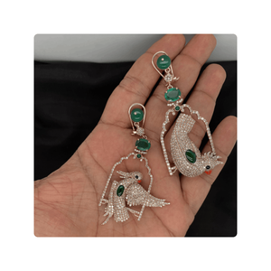 Boucles d'oreilles de créateur en diamant naturel or 14 carats faites à la main Boucles d'oreilles de personnalité de mariage de mode de haute qualité pour femmes Bijoux de mode - Product Image 3