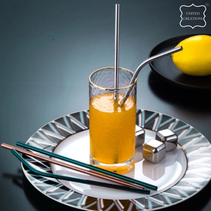 Portable Eco-Friendly <b>Reusable</b> Stainless Steel <b>Straw</b> Set Bar Accessories with Box Packaging Metal Drinking <b>Straws</b> - Product Image 4