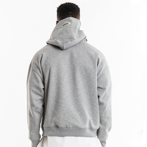 Sólido gris claro cremallera Sudadera con capucha personalizado cómodo y transpirable cremallera sudaderas con capucha de moda profesional sudaderas con capucha fabricante - Product Image 3