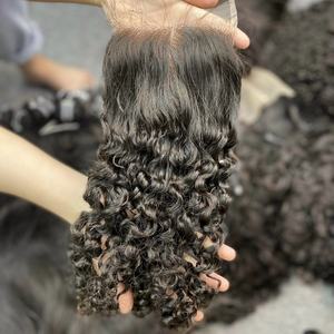 Frontal 13X4 HD para pelucas Cabello chino Pelucas naturales de ondas profundas sueltas para mujeres negras - Product Image 2