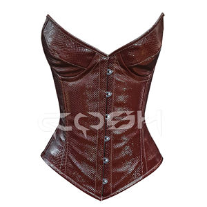 Corset Overbust à Armatures en PVC Motif Peau de Serpent Tendance – Fabricant et Fournisseur en Gros - Product Image 3
