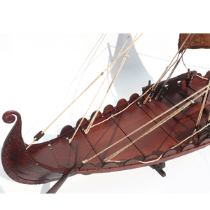 Modèle de bateau traditionnel en bois OSEBERG VIKING CLINKER HULL - de haute qualité, fabriqué au Vietnam - Product Image 5