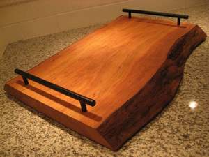 Bandeja de servicio de madera y resina epoxi de diseño atractivo con acabado brillante Bandeja de servicio de mesa Bandeja de desayuno para vajilla de SCI - Product Image 3