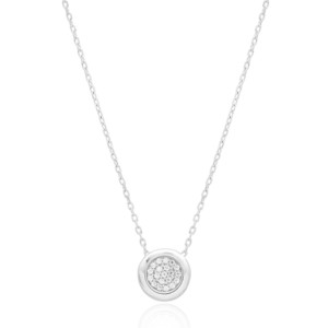 Colgante de Plata de Ley 925 con Diseño Redondo y Circonita Transparente, Hecho a Mano en Turquía, Venta al por Mayor - Product Image 1
