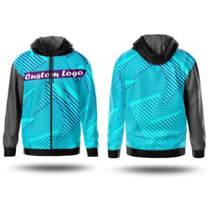 Sudaderas con capucha de mezcla de algodón unisex Sudadera con capucha de invierno con diseño de logotipo 3D de poliéster personalizado con impresión digital - Product Image 5