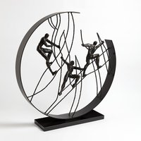 2025 dernière nouvelle Sculpture métallique Design de luxe moderne pour la décoration de la maison décor de Table Sculpture humaine chambre d'hôtel Restaurant