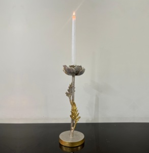 เชิงเทียนโลหะลายดอกกุหลาบสำหรับตกแต่งที่วางเทียนสำหรับตกแต่งบ้านของตกแต่งคริสต์มาส - Product Image 2