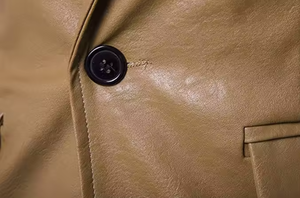 High Quality 100% Genuine Leather British Style Casual <b>Slim</b> <b>Fit</b> <b>Blazer</b> for <b>Men</b> Breathable Lining Pockets Winter Business Jacket - Product Image 4