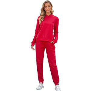 Ensemble de survêtement en velours et nylon pour femmes, logo personnalisé, 100% coton, survêtement avec coupe-vent personnalisable - Product Image 1