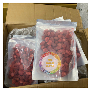 Fraises lyophilisées entières sucrées en vrac, emballées sous vide, pour la crème glacée, ingrédient aromatisant aux fruits FD, provenant de Lam Dong - Product Image 1