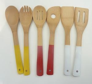 Cuchara de madera y resina para cocinar, espátula con soporte, utensilios de cocina, cuchara de cocina de madera Natural para el mejor color - Product Image 2