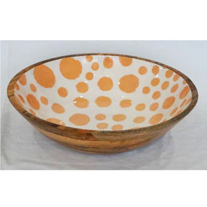 Cuenco para servir de esmalte de madera, lo mejor para servir comida, cuenco de exhibición de fideos, diseño japonés, cuenco de vajilla de forma redonda hecho a mano - Product Image 5