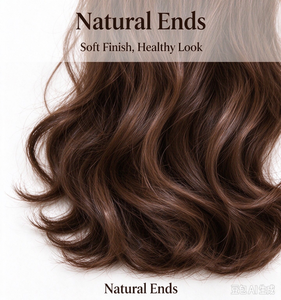 Perruque 100% cheveux humains ondulés, longue, brun foncé, pour femmes, aspect naturel, perruque tendance - Product Image 3