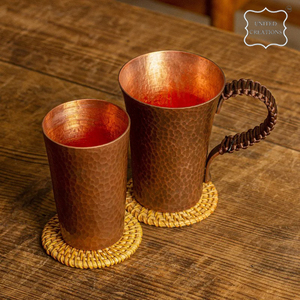 Taza de cobre puro de calidad superior Taza de cerveza de cobre con mango de cuerda Taza de vino puro más vendida - Product Image 4