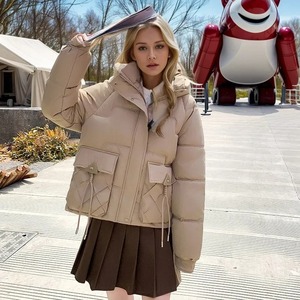 Chaqueta cálida de algodón para mujer, abrigo grueso acolchado con capucha a la moda, prendas de vestir exteriores holgadas informales, abrigos acolchados de algodón para mujer - Product Image 2