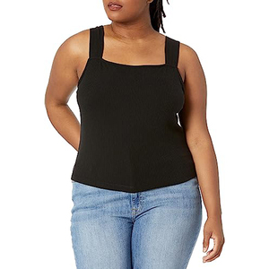 Venta caliente Material transpirable 100% algodón Fitness Wear Mujeres Tank Top/Precio barato Color sólido Mujeres Tank Top - Product Image 4