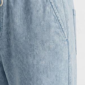 Pantalones y Pantalones de Pierna Ancha para Hombre, Estilo Urbano, Lavado Ácido, Precio de Fábrica, Logotipo Personalizado, 100% Algodón, Lavado Ácido, Premium - Product Image 5