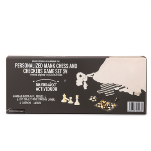 Set da Gioco Personalizzato di Scacchi e Dama Hank, Gadget di Alta Qualità per Amanti della Strategia - Product Image 3