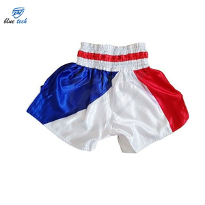 Vente en gros Short de combat Mma uni avec logo personnalisé Kick Boxing Muay Thai Rose Violet Noir Rouge Blanc Lumière XXL Coton Bleu Broderie - Product Image 3