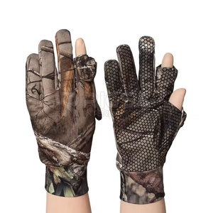Gants de chasse classiques en cuir imperméables pour hommes - Fermeture auto-agrippante à doigts entiers, séchage rapide, évacuation de l'humidité, tissu respirant - Product Image 4