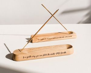 Porte-encens en bois fait main, artisanat de qualité supérieure, directement de l'usine, faible MOQ - Product Image 1