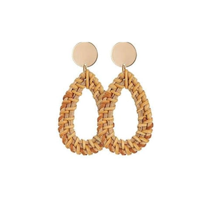 Entrega rápida pendientes de ratán de alta calidad para mujer Regalos de joyería en forma de gota - Product Image 5