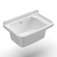 Lavabos muraux de design moderne Mongardi italien, en résine PP, résistants aux intempéries, kit de vidange complet inclus, haute qualité