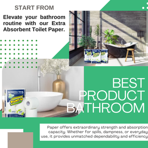 PONTO Premium 3-PLY Pulpa de madera virgen Papel de baño Diseño de puntos en relieve Paquete de 6 rollos Papel higiénico de bambú 2 capas - Product Image 5