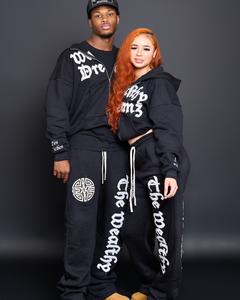 Ropa de calle con estampado de pantalla personalizada, de cara completa sudadera con cremallera, chándal, trajes para correr, pantalones de chándal y Sudadera con capucha desteñidos al sol, conjunto de 2 piezas - Product Image 4