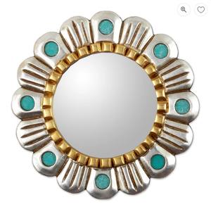 Miroir mural de salle de bain en métal de forme personnalisée Accessoire décoratif unique Miroir mural de style simple et élégant - Product Image 3