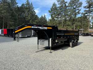 2026 7X16 GOOSENECK Heavy Duty Dump <b>Trailer</b> <b>Farm</b> <b>Trailers</b> Dual Axle Tandem <b>Trailer</b> Hydraulic Dump Body for Construction - Product Image 1