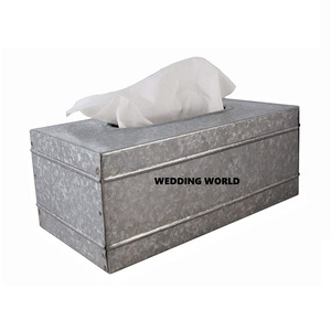 Nouveau concepteur de boîte à mouchoirs en métal de qualité supérieure fantaisie boîte à mouchoirs à la main vente chaude articles de mariage porte-mouchoirs en gros - Product Image 6