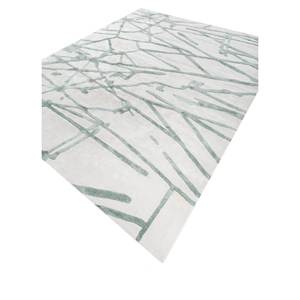 Tapis classique en viscose tufté à la main, blanc ivoire, motif abstrait rayé, épaisseur 10 mm, rectangulaire, pour salon domestique PTPV-7065 - Product Image 2