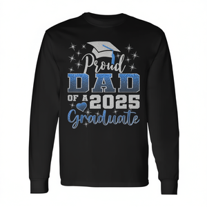 T-Shirt a Maniche Lunghe 'Super Orgoglioso Papà' per Laureati 2025, Fantastica Maglietta Promozionale per Famiglie Universitarie - Product Image 2