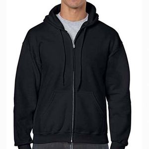 Sudadera con Capucha y Cremallera para Hombre, Estilo Moderno, Manga Larga, Ropa de Moda de Invierno, Ligera, Lisa, Teñida, Básica, Mezcla de Algodón - Product Image 1