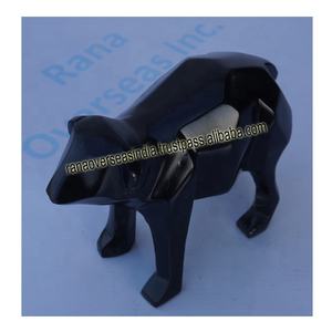 Estatuilla decorativa de mesa de aluminio, estatua, escultura de Animal de Metal en tono negro para dormitorio, oficina al mejor precio - Product Image 2